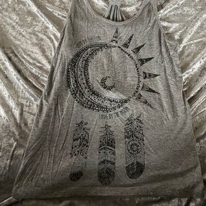 Live by the sun love by the moon tank top